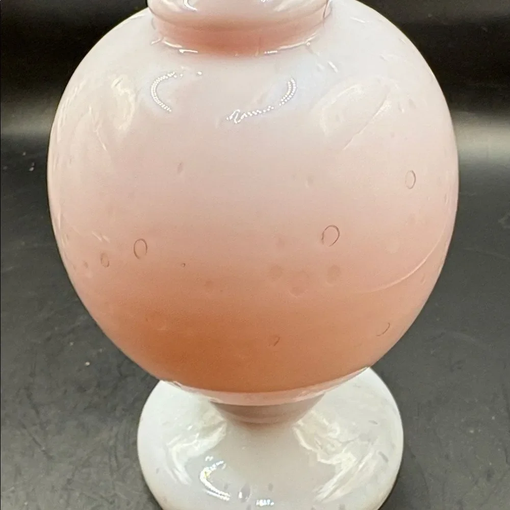 Antique Pink Victorian hand-blown art glass vase